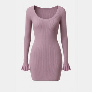 LAGOLD Purple Ribbed Bodycon Dress Size XL